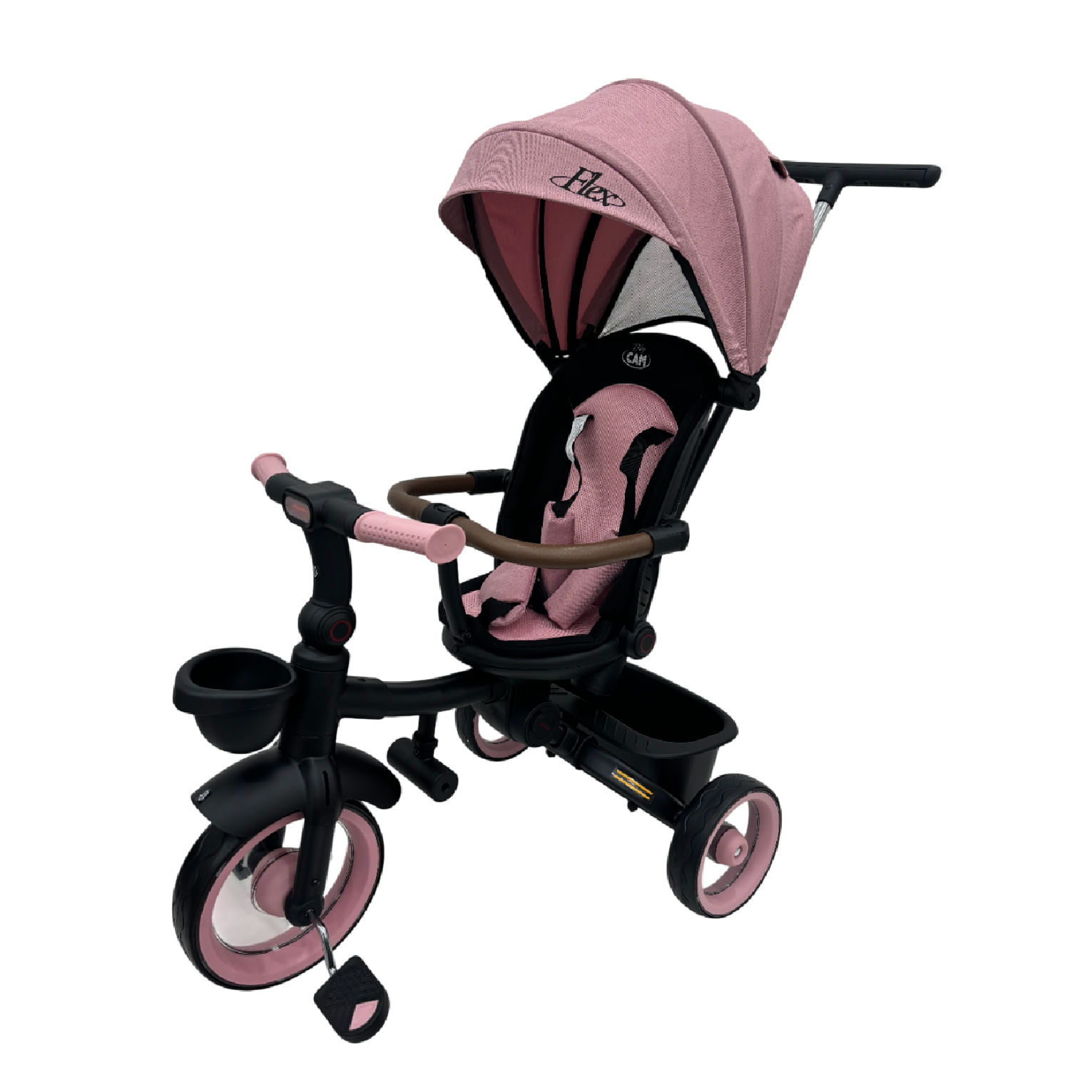 Triciclo flex plegable baby cam rosado