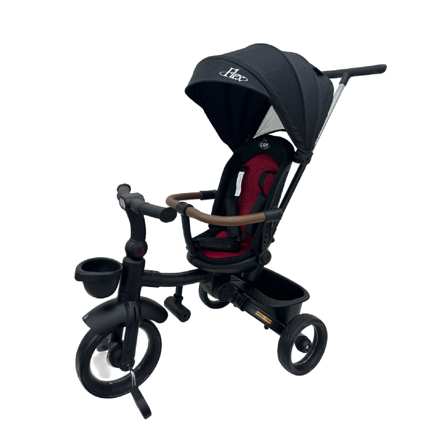 Triciclo flex plegable baby cam rojo negro