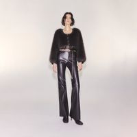 Pantalón Mujer Sfera Sin Cinturilla Efecto Marrón