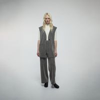 Chaleco Mujer Sfera Jaquard Negro