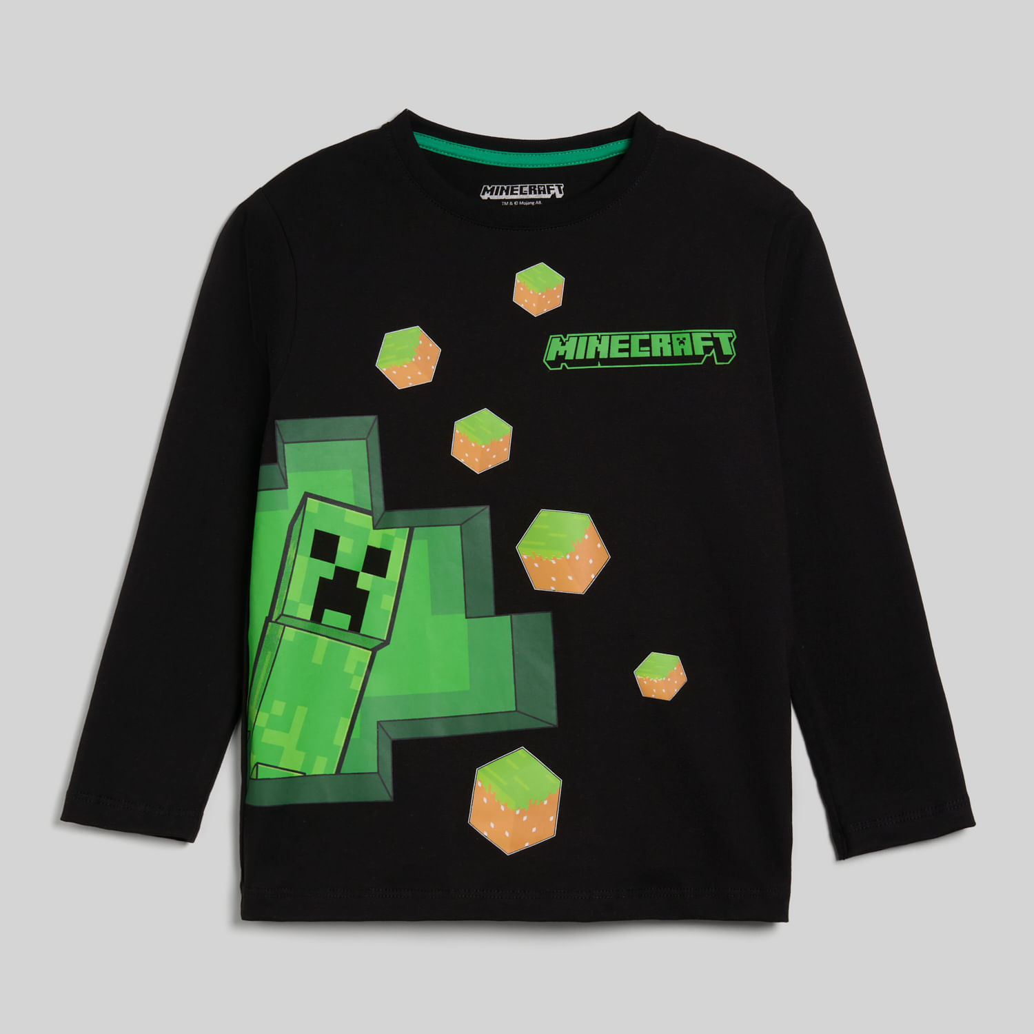 Polo Manga Larga Para Niño Minecraft