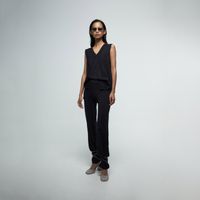 Chompa Mujer Sfera Cuello Pico Negro