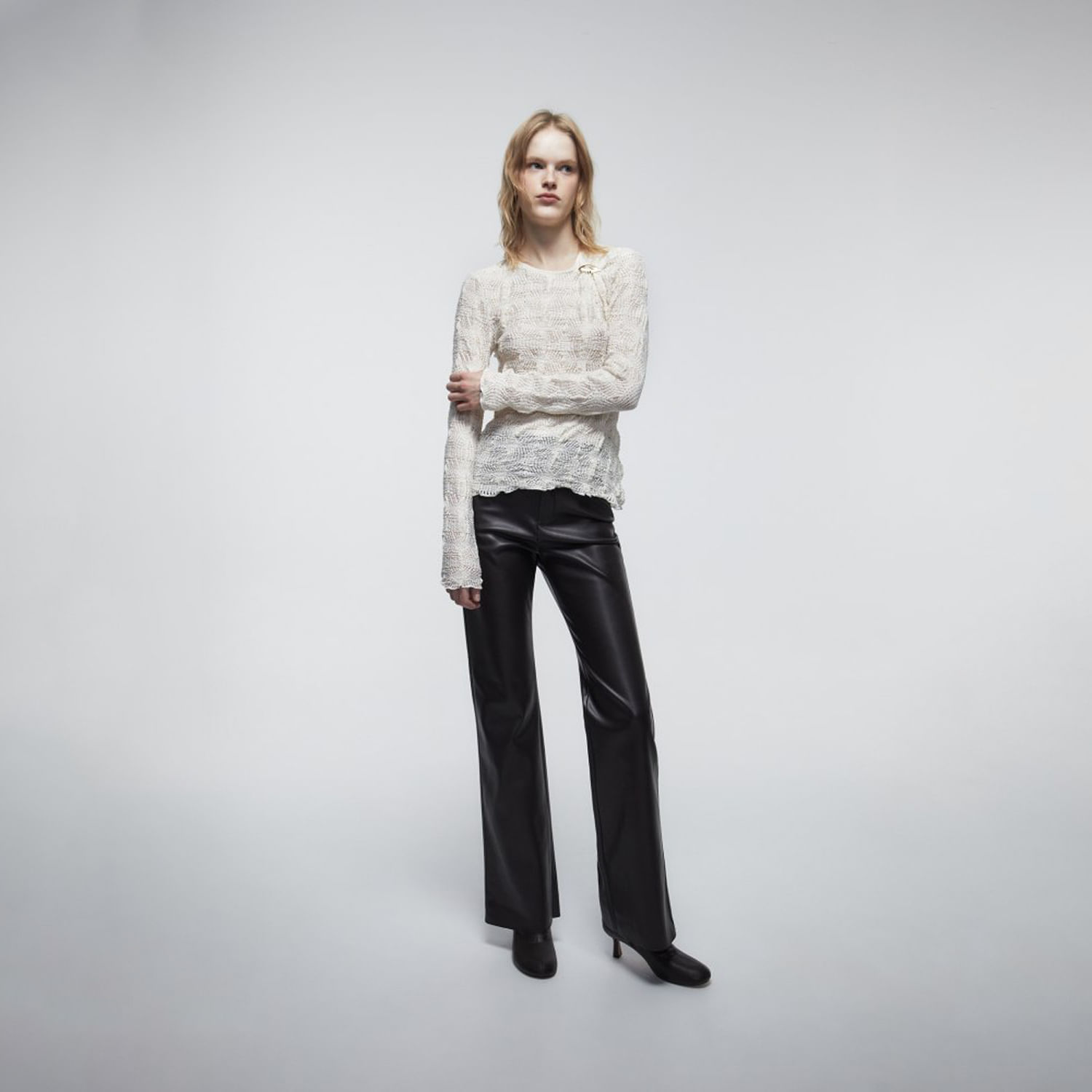 Polo Mujer Sfera Pieza Metalica Crudo