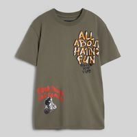 Polo Manga Corta Para Teen Niño Rider Graf Aereal