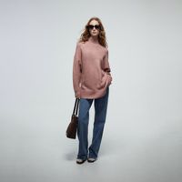 Chompa Mujer Sfera Ochos Rib Botones Esp Rosado