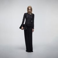 Polo Mujer Sfera Pieza Metalica Negro