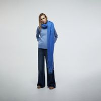 Chompa Mujer Sfera Punto Liso Azul