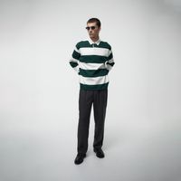 Polo Hombre Sfera Felpa Rayas Verde