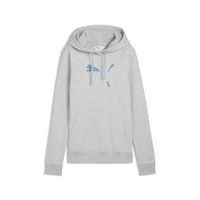 Polera Deportiva Puma Mujer 688088 04 Ess Logo Lab Hoodie Fl Gris