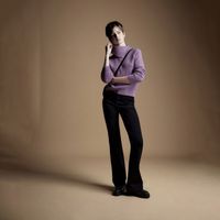 Chompa Mujer Sfera Chenilla Lurex Mx Grosella Violeta