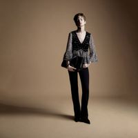 Blusa Mujer Sfera Lurex Combinada Negro