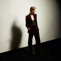 Blazer Mujer Sfera Terciopelo Burdeo
