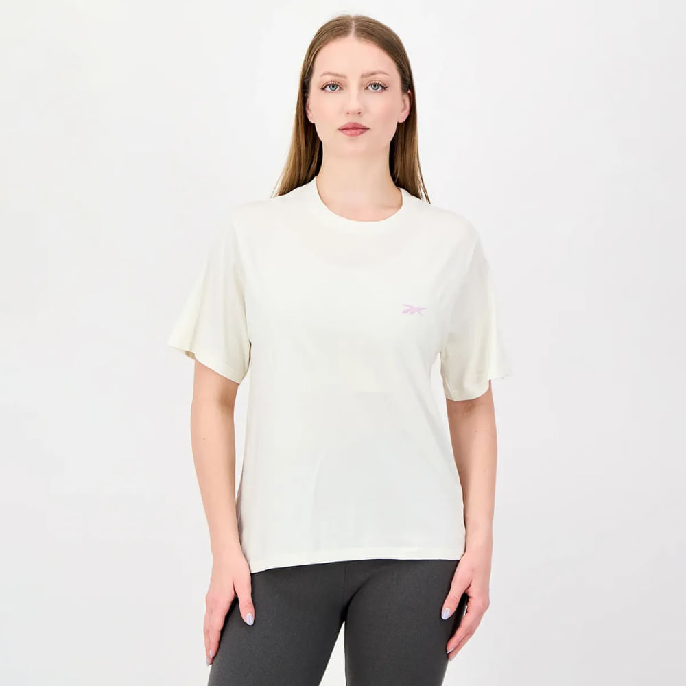 Polo Deportivo Reebok Mujer W Logo Blanco