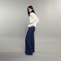 Blusa Mujer Sfera Cuerpo Jaquard Gomas Blanco Hueso