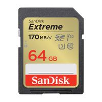 Memoria SD Sandisk Extreme 64GB - R170mb - W80mb - Fotobuy Store