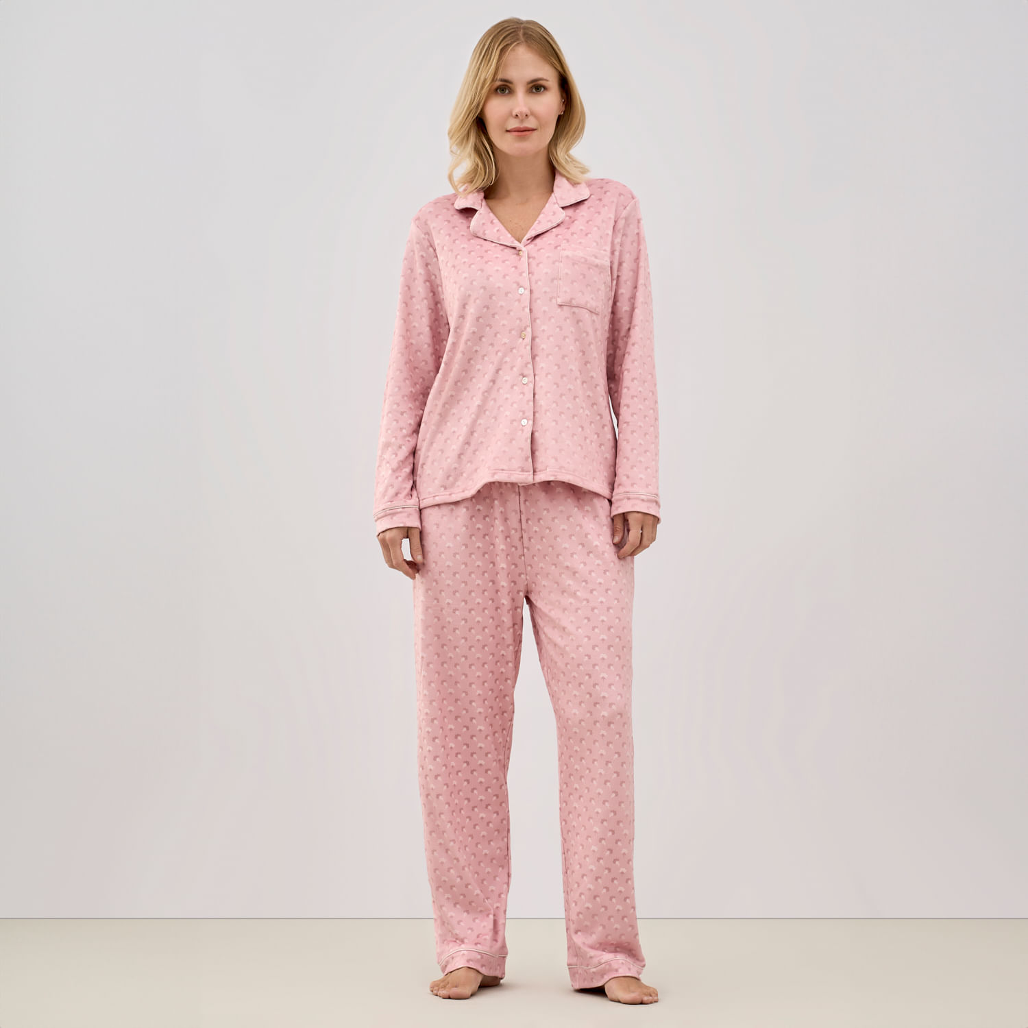 Pijama Mujer Camisera Aop Plush Zafin