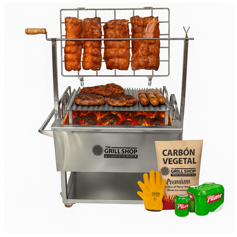 Caja China Mediana 3 en 1 Acero inoxidable Guantes carbón cerveza
