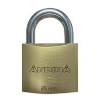 Candado de fierro 25mm Dorado Andina