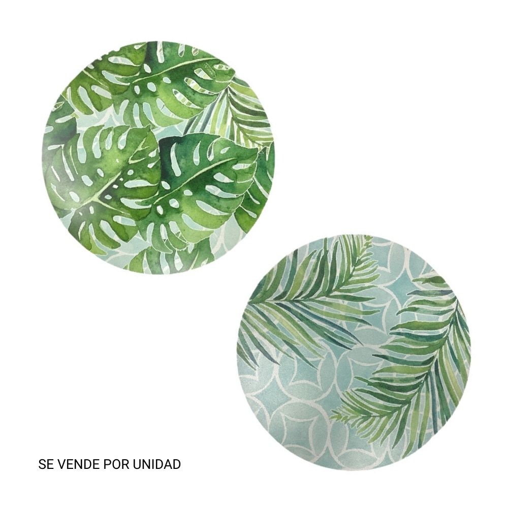 Individual Reversible Circular Hojas 34cm