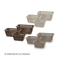 Set Canastilla Olenka x 3 unidades 1.4L + 3L + 5.2L Reyplast