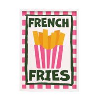 Cuadro Canva French Fries 40x60cm con marco Mdf Orange