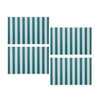 Set x 4 Individuales Rayas Azul 30x45cm Orange