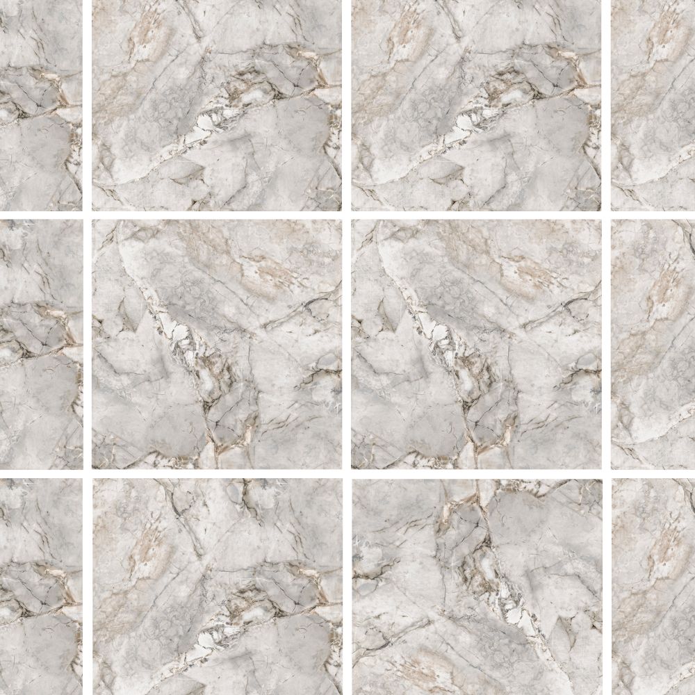 Piso Cerámico Marmolizado Bolzano Silver 60x60cm 1.80m2 Celima