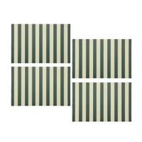 Set x 4 Individuales Rayas Verde 30x45cm Orange