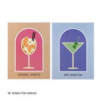 Cuadro Canva bar & drinks 30x40cm Decore - Diseño Aleatorio