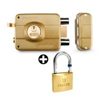 COMBO Forte: Cerradura de Acero Clásica F240 + Candado Arco S8 60mm