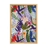 Cuadro Canva Tropycal 1 40x60cm con marco Mdf Orange