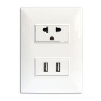 Tomacorriente + 2 Usb Kf Opalux