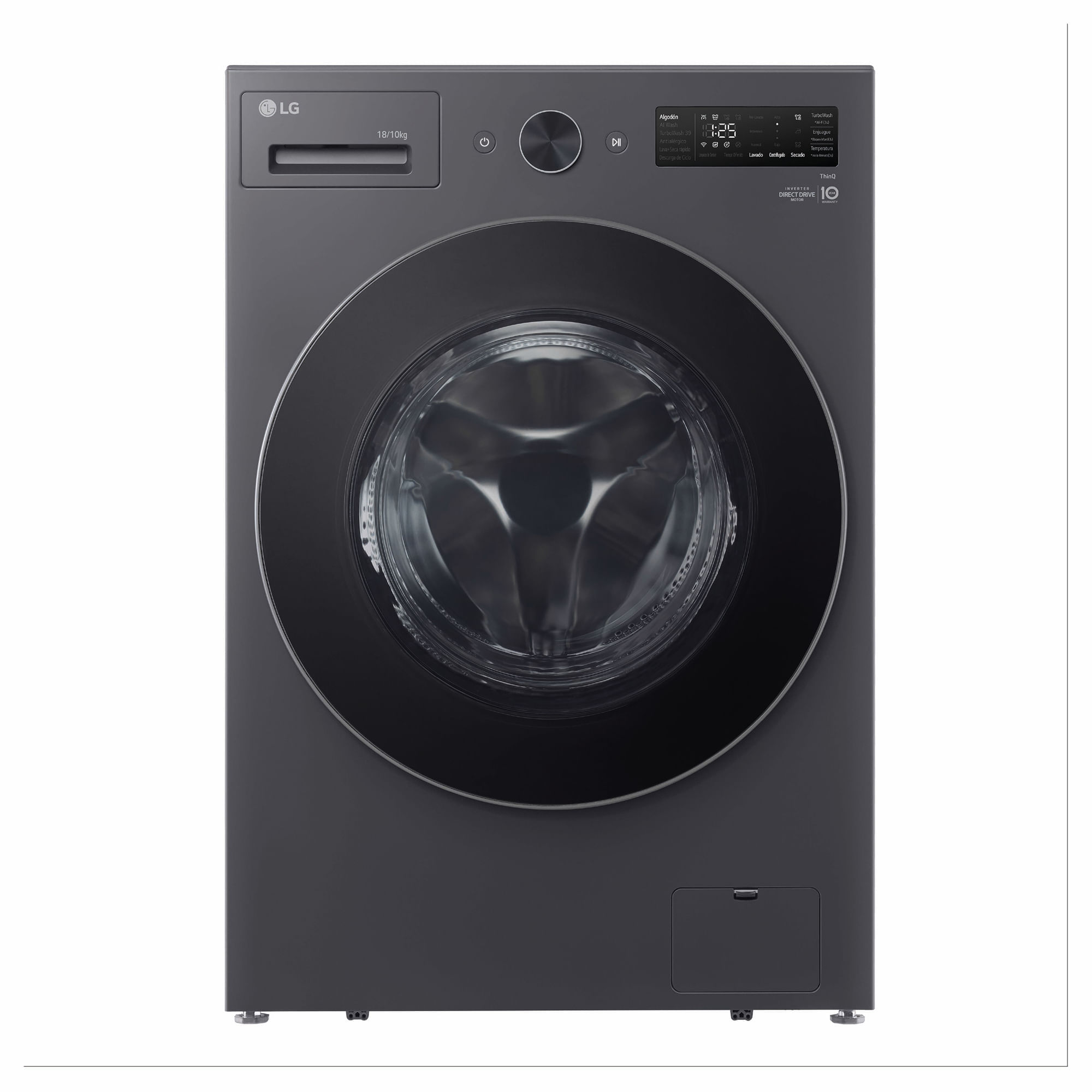 Lavaseca LG Carga Frontal 18Kg/10Kg WD18EGNTSPG Grafito