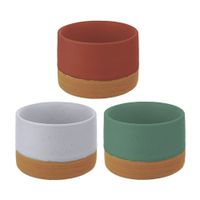 Set x 3 Bowls Cerámica Boho Mate 10x6cm Life Art