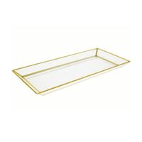 Bandeja Decorativa con Borde Dorado 36x16x4cm Life Art
