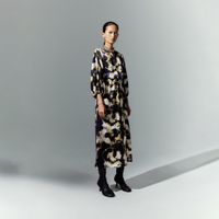Vestido Largo Mujer Sfera Manga Larga Ablusado P Azul