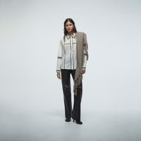 Blusa Mujer Sfera Bordados Contraste Crudo
