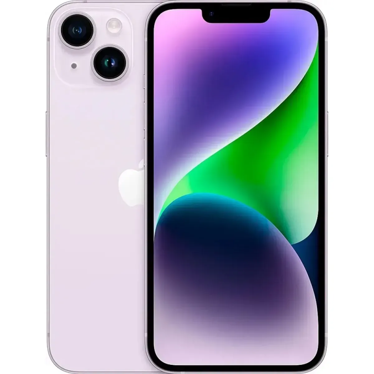 Apple iPhone 14 128GB, 6GB RAM, cámara principal 12MP + 12MP, frontal 12MP, 6.1"" - Reacondicionado Lila