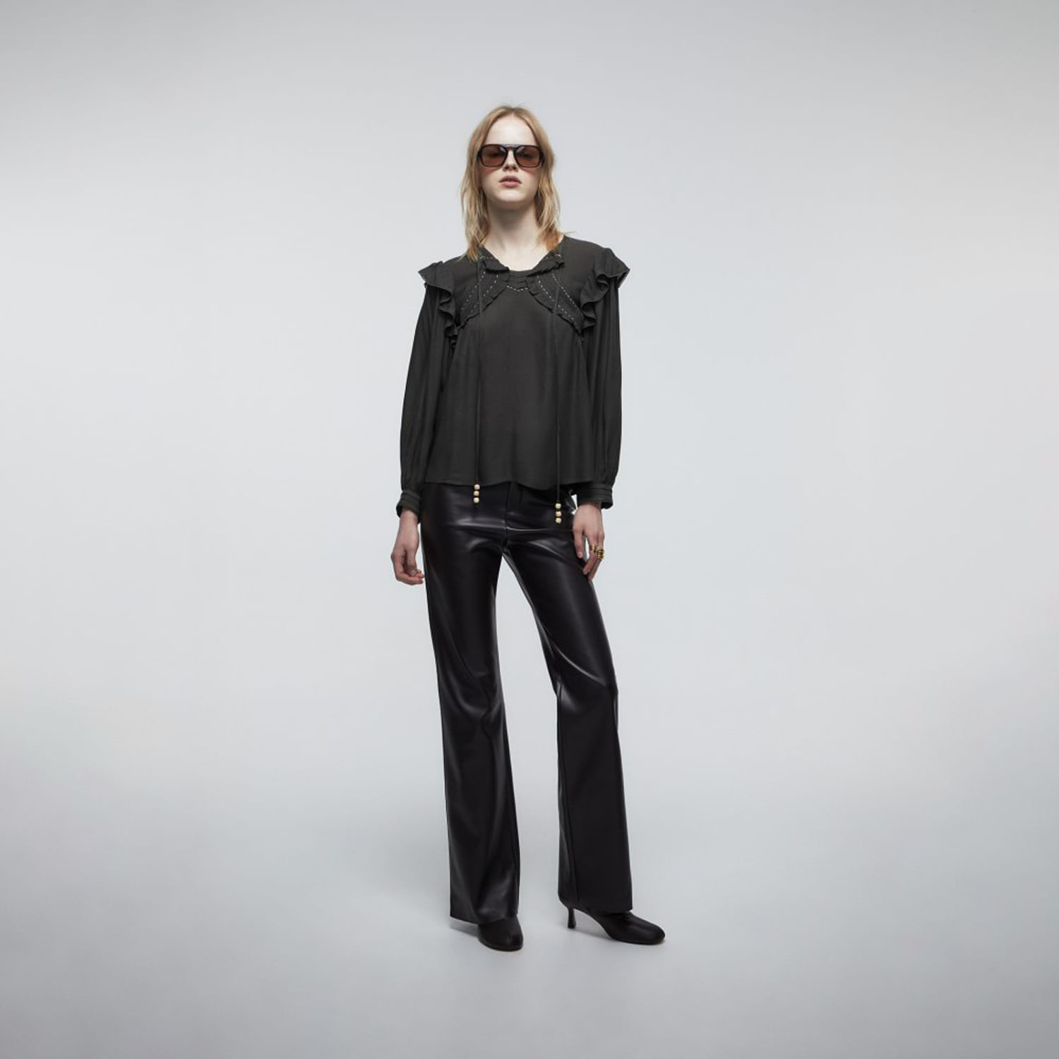 Blusa Mujer Sfera Cuerpo Vuelo Verde Oscuro