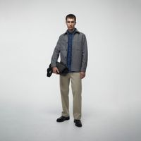 Camisa Hombre Sfera Sobrecamisa Paño Gris