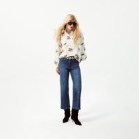 Blusa Mujer Sfera Flores Bordadas Crudo
