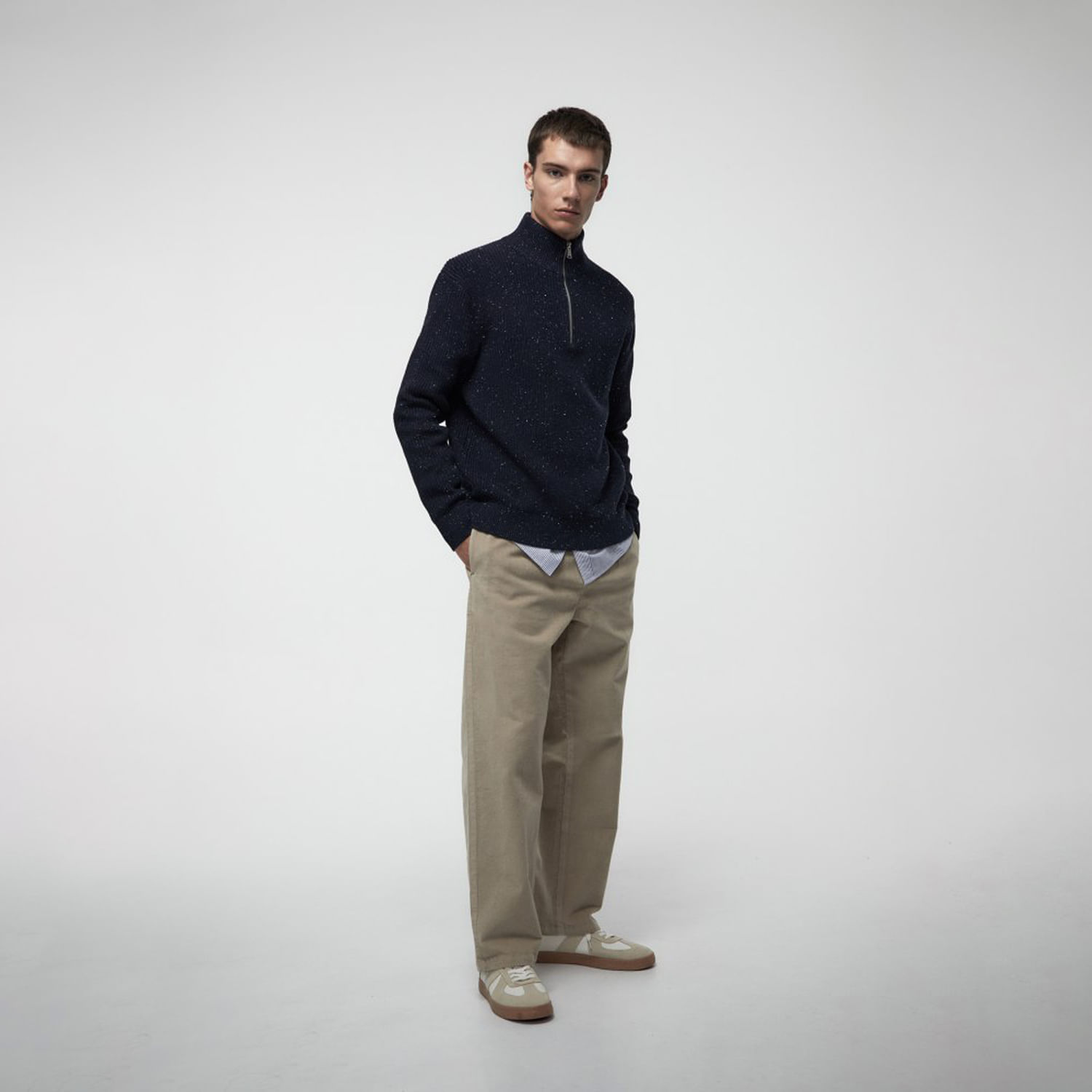 Chompa Hombre Sfera Smoking Cotton Moulin Azul Marino