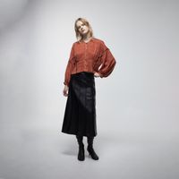 Blusa Mujer Sfera Cuerpo Jaquard Naranja Que Naranja