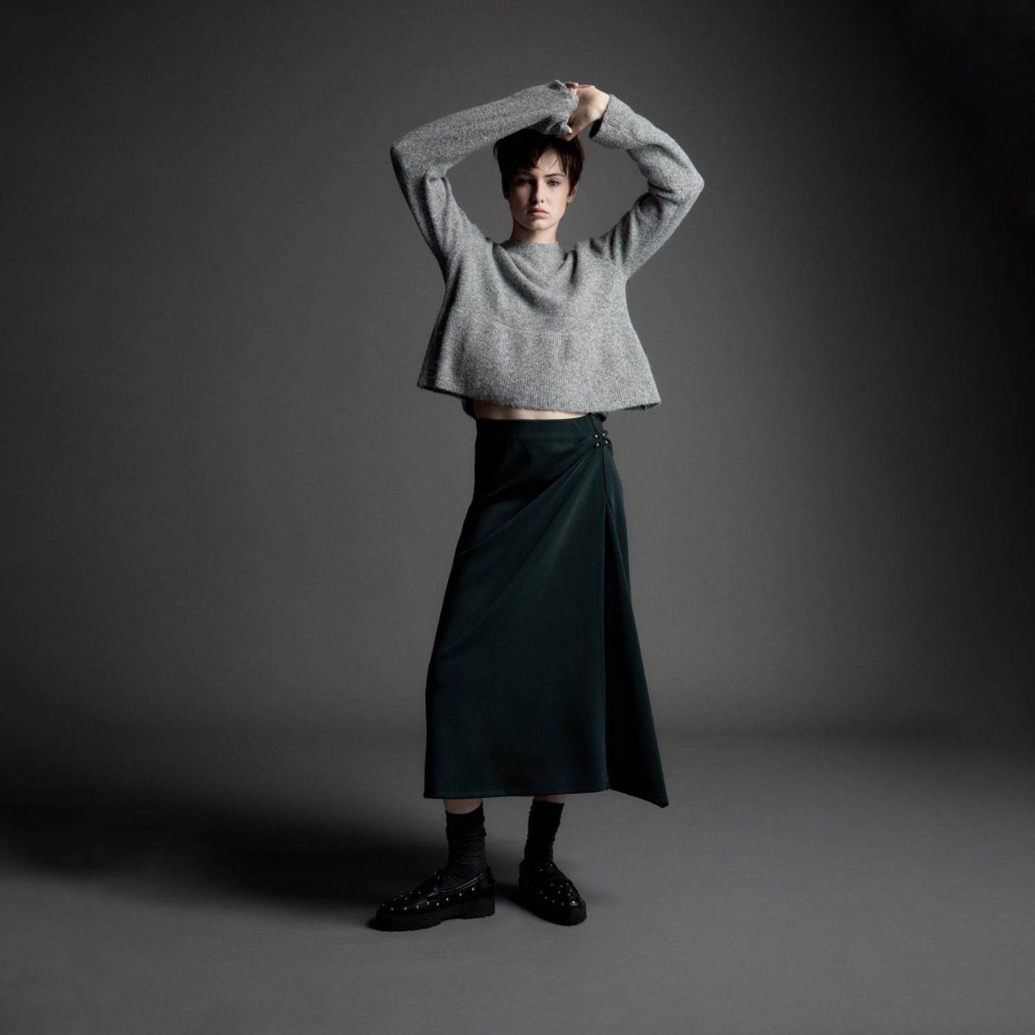 Polo Mujer Sfera Antelina Botones Mx Verde Oscuro
