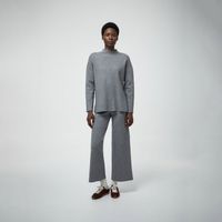 Chompa Mujer Sfera Cuello Perkins Conjunto Gris Claro