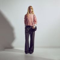 Chompa Mujer Sfera Abertura Manga Lurex Na Mx Rosa