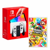 Consola Nintendo Switch Modelo Oled Blanco + Mario Party Jamboree