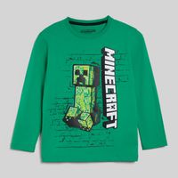 Polo Manga Larga Para Niño Minecraft
