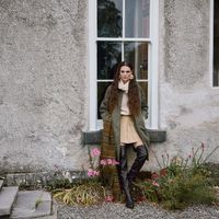 Falda Mujer Sfera Mini Antelina Pieza Meta Camel