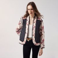 Casaca Mujer Sfera Acolchada Estampada Malva Lila